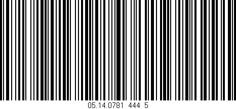 Código de barras (EAN, GTIN, SKU, ISBN): '05.14.0781_444_5'