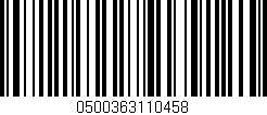 Código de barras (EAN, GTIN, SKU, ISBN): '0500363110458'
