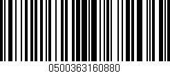 Código de barras (EAN, GTIN, SKU, ISBN): '0500363160880'