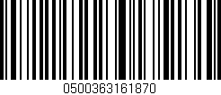 Código de barras (EAN, GTIN, SKU, ISBN): '0500363161870'