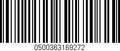 Código de barras (EAN, GTIN, SKU, ISBN): '0500363169272'