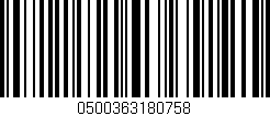 Código de barras (EAN, GTIN, SKU, ISBN): '0500363180758'