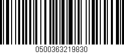 Código de barras (EAN, GTIN, SKU, ISBN): '0500363219830'