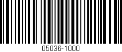 Código de barras (EAN, GTIN, SKU, ISBN): '05036-1000'