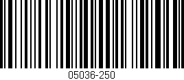 Código de barras (EAN, GTIN, SKU, ISBN): '05036-250'