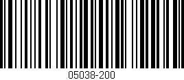 Código de barras (EAN, GTIN, SKU, ISBN): '05038-200'