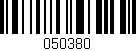 Código de barras (EAN, GTIN, SKU, ISBN): '050380'