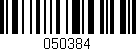 Código de barras (EAN, GTIN, SKU, ISBN): '050384'