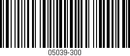 Código de barras (EAN, GTIN, SKU, ISBN): '05039-300'