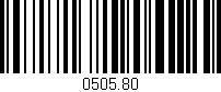 Código de barras (EAN, GTIN, SKU, ISBN): '0505.80'