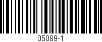 Código de barras (EAN, GTIN, SKU, ISBN): '05089-1'