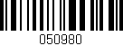 Código de barras (EAN, GTIN, SKU, ISBN): '050980'
