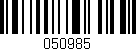 Código de barras (EAN, GTIN, SKU, ISBN): '050985'