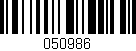 Código de barras (EAN, GTIN, SKU, ISBN): '050986'