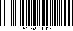 Código de barras (EAN, GTIN, SKU, ISBN): '0510549000015'