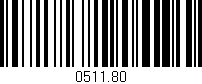 Código de barras (EAN, GTIN, SKU, ISBN): '0511.80'