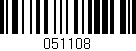 Código de barras (EAN, GTIN, SKU, ISBN): '051108'