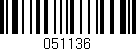 Código de barras (EAN, GTIN, SKU, ISBN): '051136'