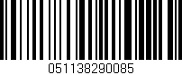 Código de barras (EAN, GTIN, SKU, ISBN): '051138290085'