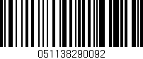 Código de barras (EAN, GTIN, SKU, ISBN): '051138290092'