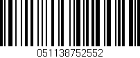Código de barras (EAN, GTIN, SKU, ISBN): '051138752552'
