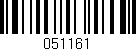 Código de barras (EAN, GTIN, SKU, ISBN): '051161'