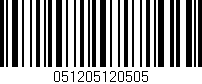 Código de barras (EAN, GTIN, SKU, ISBN): '051205120505'