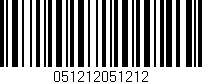 Código de barras (EAN, GTIN, SKU, ISBN): '051212051212'