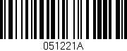 Código de barras (EAN, GTIN, SKU, ISBN): '051221A'