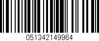 Código de barras (EAN, GTIN, SKU, ISBN): '051342149964'