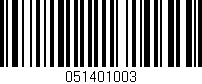 Código de barras (EAN, GTIN, SKU, ISBN): '051401003'