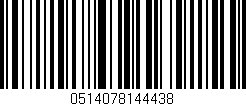 Código de barras (EAN, GTIN, SKU, ISBN): '0514078144438'