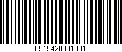 Código de barras (EAN, GTIN, SKU, ISBN): '0515420001001'