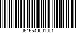 Código de barras (EAN, GTIN, SKU, ISBN): '0515540001001'