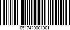 Código de barras (EAN, GTIN, SKU, ISBN): '0517470001001'
