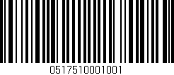 Código de barras (EAN, GTIN, SKU, ISBN): '0517510001001'