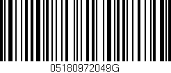 Código de barras (EAN, GTIN, SKU, ISBN): '05180972049G'