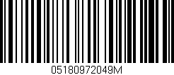 Código de barras (EAN, GTIN, SKU, ISBN): '05180972049M'