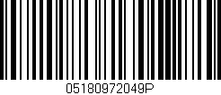 Código de barras (EAN, GTIN, SKU, ISBN): '05180972049P'