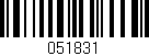 Código de barras (EAN, GTIN, SKU, ISBN): '051831'