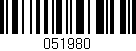 Código de barras (EAN, GTIN, SKU, ISBN): '051980'