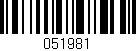 Código de barras (EAN, GTIN, SKU, ISBN): '051981'