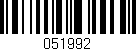 Código de barras (EAN, GTIN, SKU, ISBN): '051992'