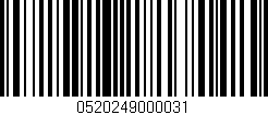 Código de barras (EAN, GTIN, SKU, ISBN): '0520249000031'
