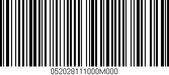 Código de barras (EAN, GTIN, SKU, ISBN): '052028111000M000'