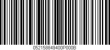 Código de barras (EAN, GTIN, SKU, ISBN): '052158849400P000B'