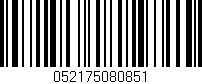 Código de barras (EAN, GTIN, SKU, ISBN): '052175080851'