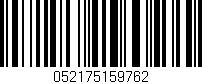 Código de barras (EAN, GTIN, SKU, ISBN): '052175159762'