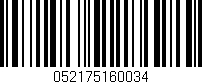 Código de barras (EAN, GTIN, SKU, ISBN): '052175160034'