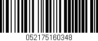 Código de barras (EAN, GTIN, SKU, ISBN): '052175160348'